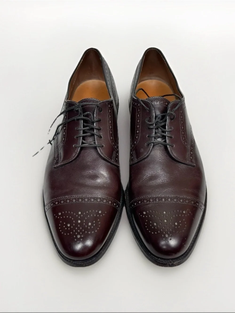 Allen Edmonds Sanford Cap Toe Oxfords Burgundy Leather Size 13C (Narrow)